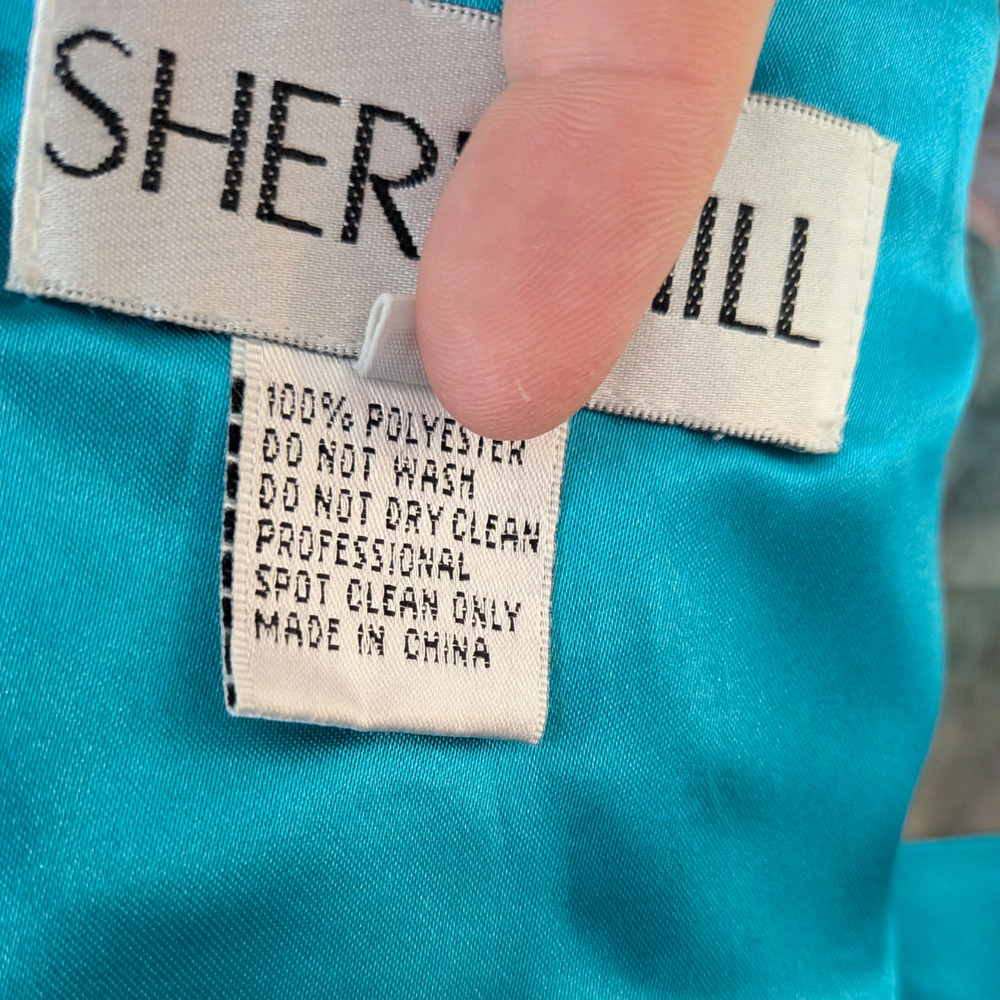 Y2K Sherri Hill Prom Dress Knee Gown 6 Purple Multi Leopard Hoco Fairy Babydoll - Picture 14 of 15